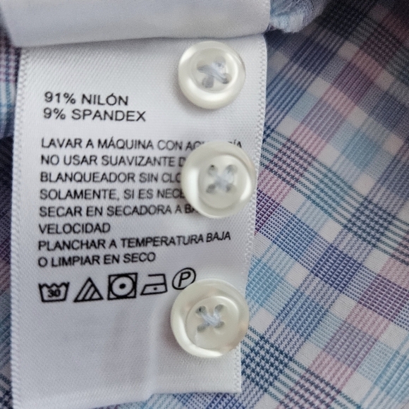 Tommy Bahama Siesta Key Check IslandZone Stretch Shirt Sz Large - Picture 13 of 13